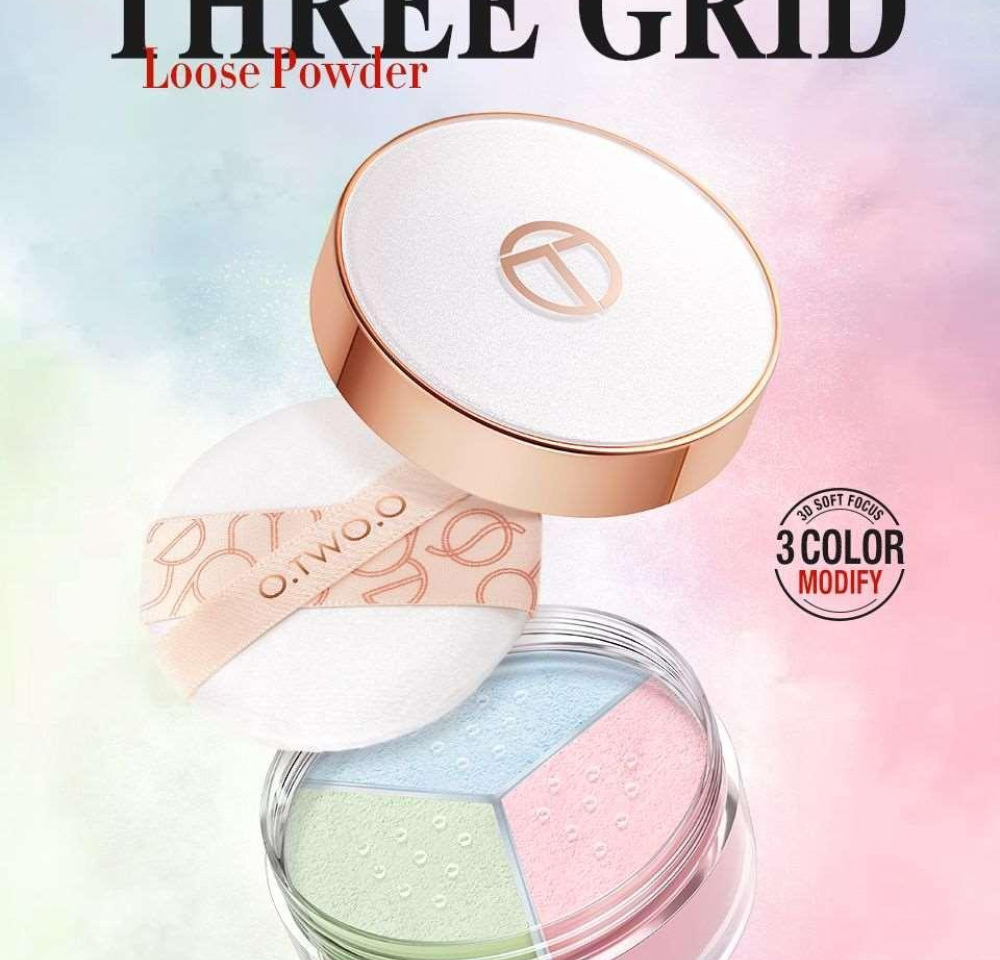 OTWOO Three Grid Filter Oil Control Loose Powder