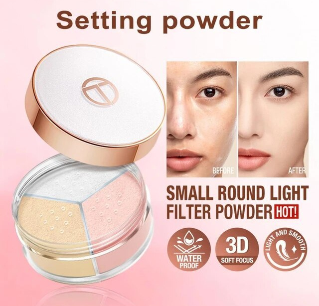 OTWOO Three Grid Filter Oil Control Loose Powder